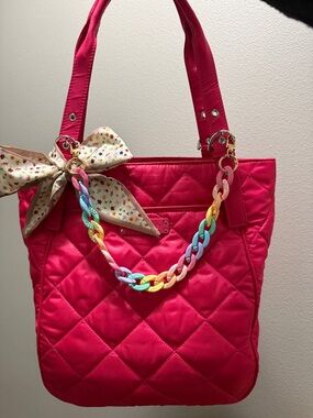 Vera Bradley Bright Pink Quilted Tote
